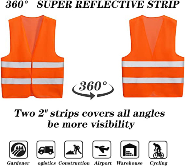 Vesta reflectorizanta, PR-8933-31081, pentru vizibilitate, portocalie fluorescent [6]