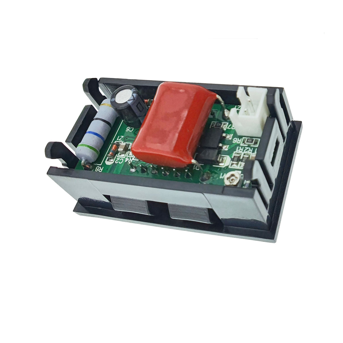 Voltmetru cu afisaj digital, AC 30 - 500V, cu 2 fire si conector, negru [10]