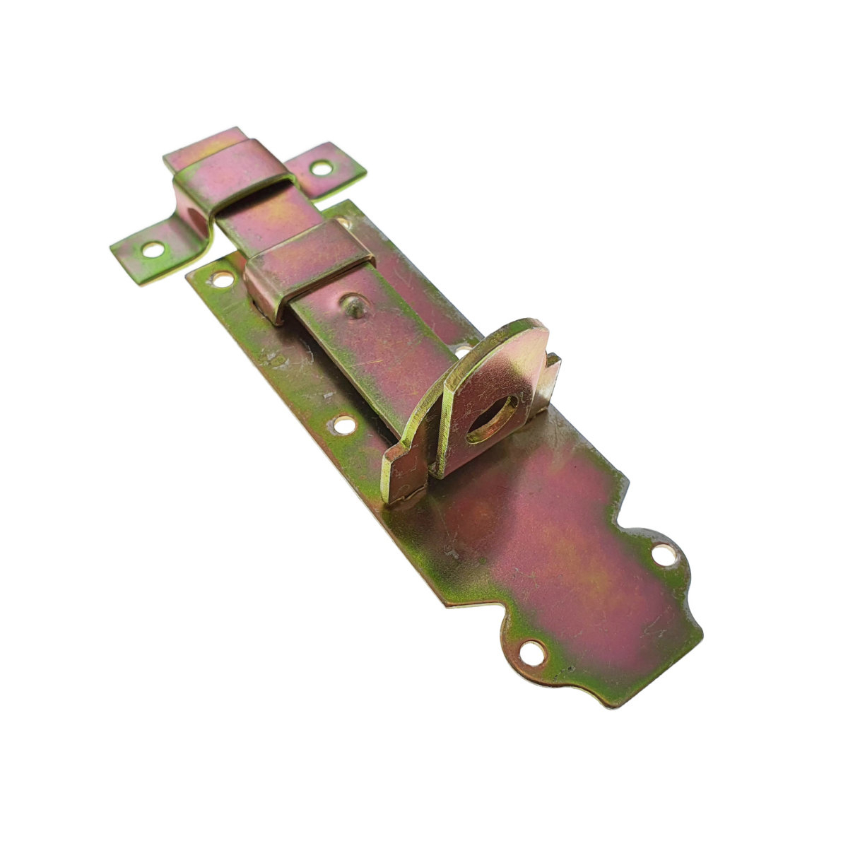 Zavor aplicat, cu tija plata si orificii blocare, zincat, 120 mm [4]