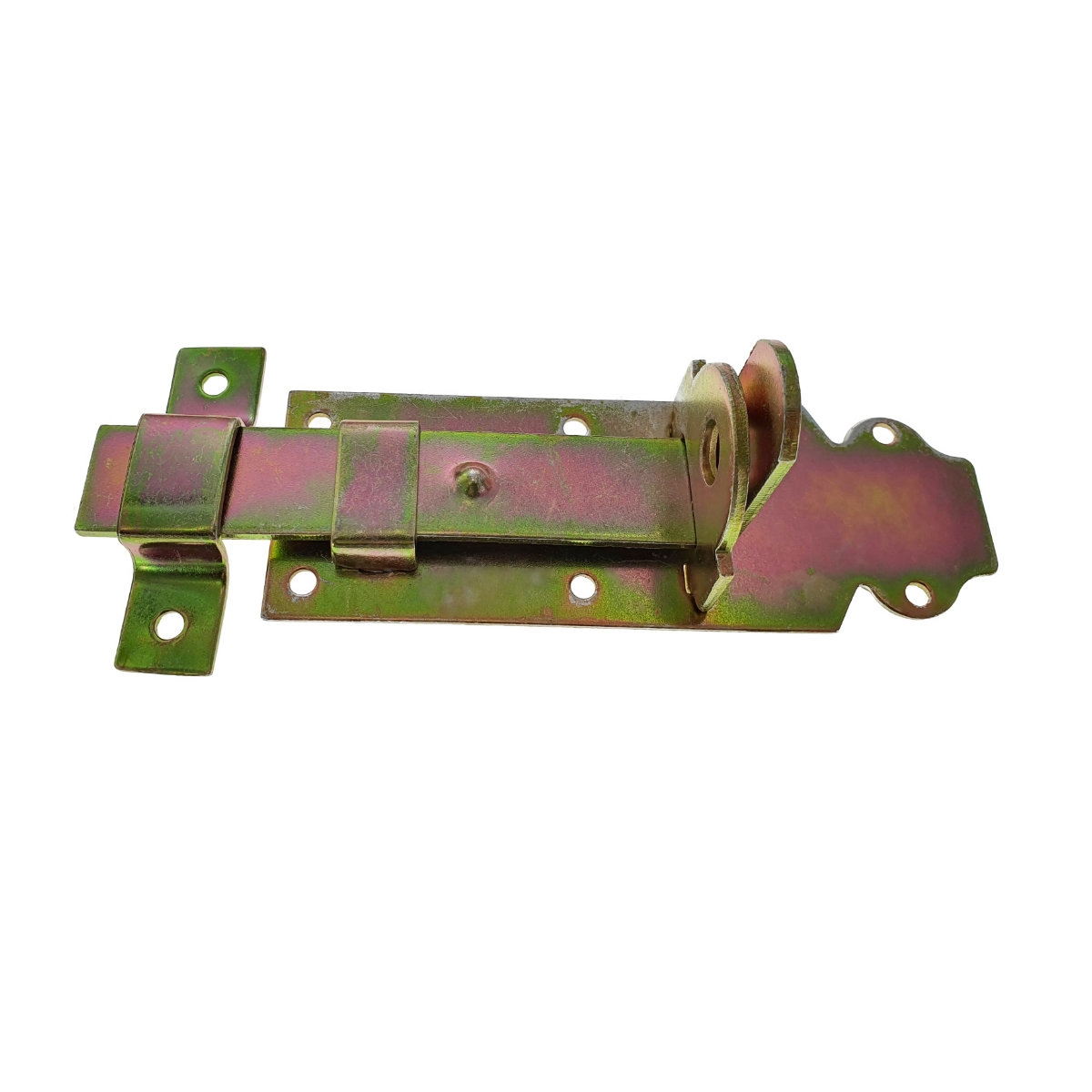 Zavor aplicat, cu tija plata si orificii blocare, zincat, 120 mm [8]