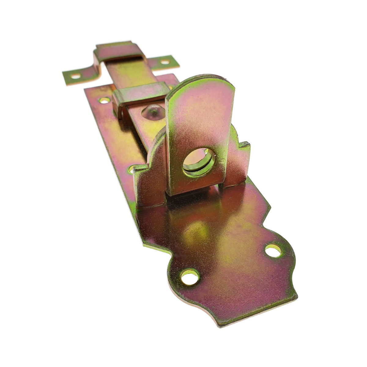 Zavor aplicat, cu tija plata si orificii blocare, zincat, 140 mm [2]