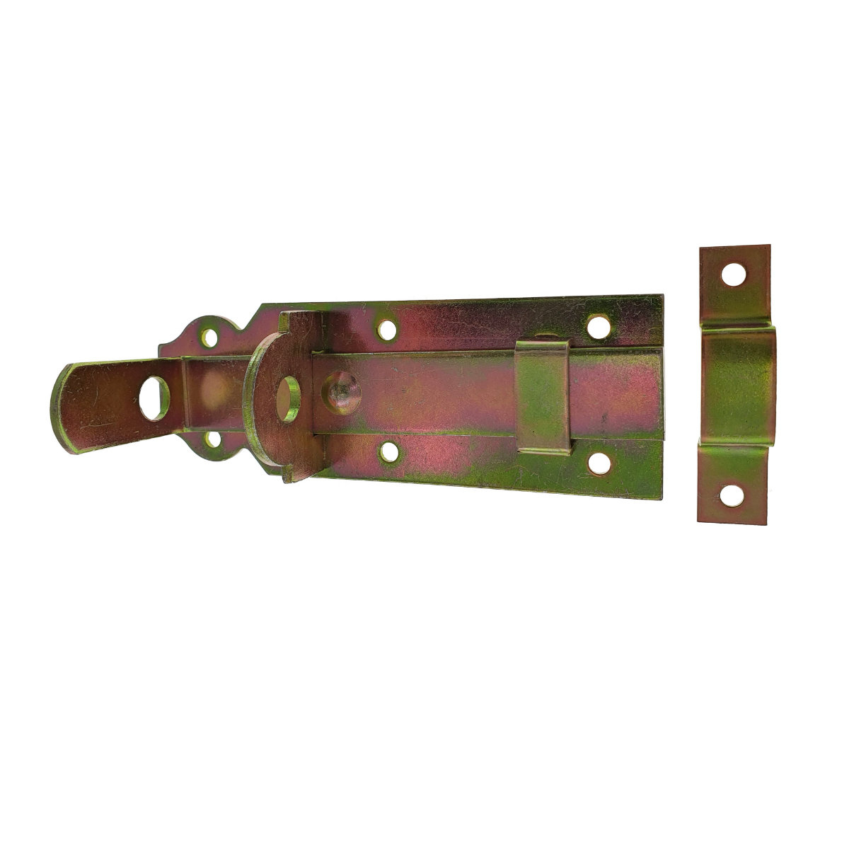 Zavor aplicat, cu tija plata si orificii blocare, zincat, 140 mm [8]