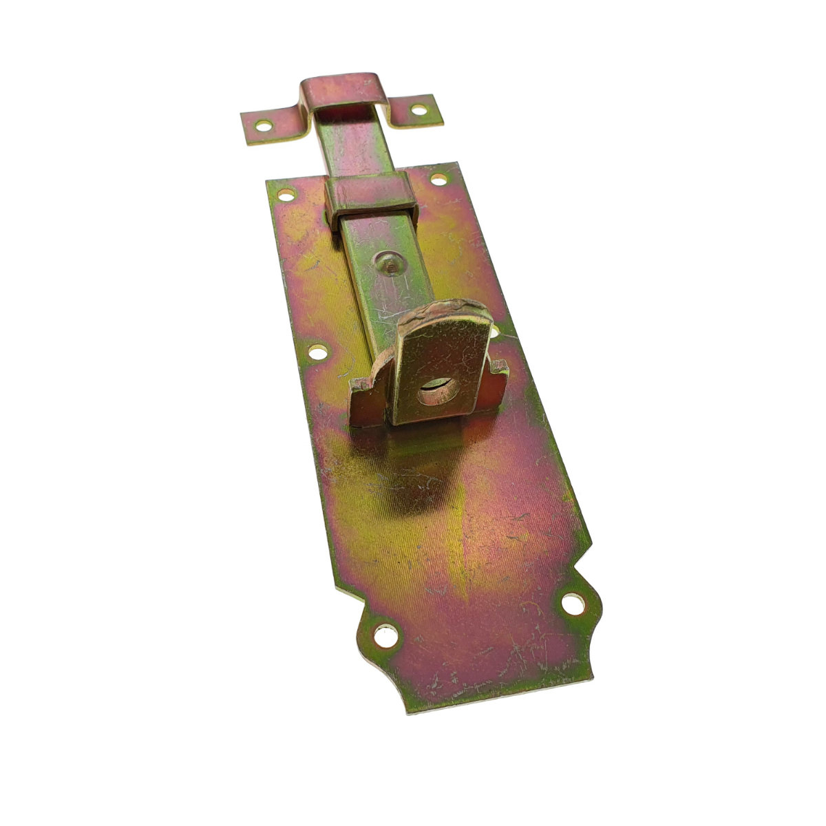 Zavor aplicat, cu tija plata si orificii blocare, zincat, 160 mm [7]