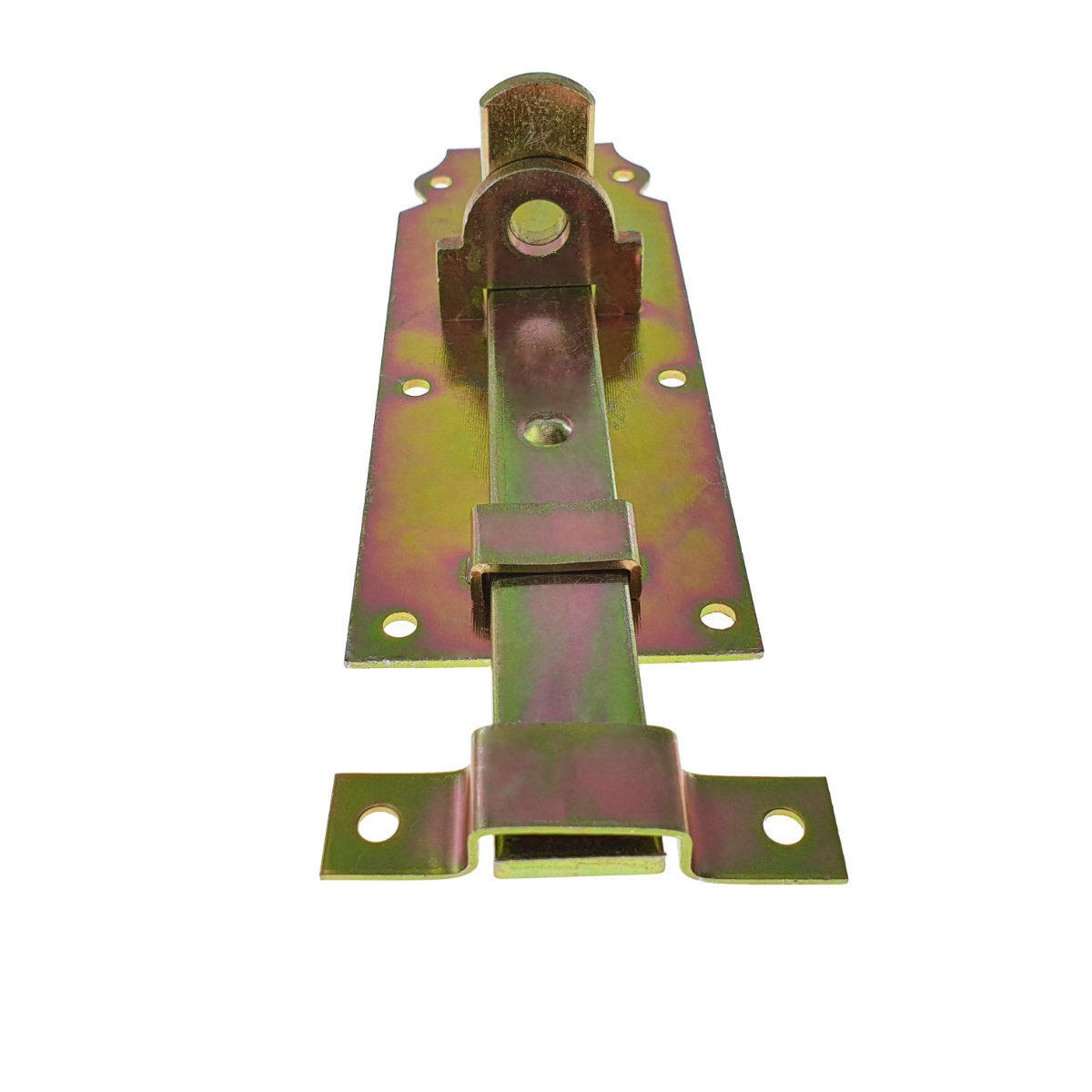 Zavor aplicat, cu tija plata si orificii blocare, zincat, 160 mm [1]