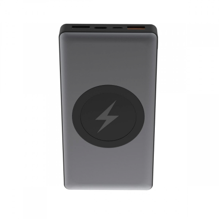 Acumulator extern Qi wireless Platinet 44571,10000mAh Quick Charge,USB tip C,2 intrari 3 iesiri,gri [5]