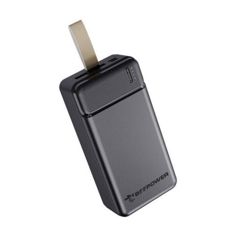 Acumulator portabil tip Power bank BeePower BP-30 50006, 30000mAh, 2.1A, 2xUSB, cablu microUSB, negru [1]