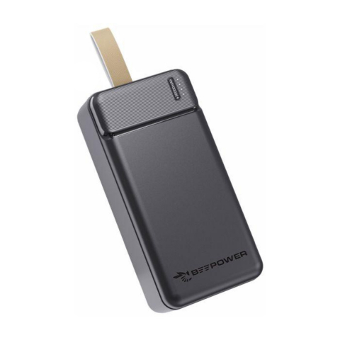 Baterii Power Bank - Acumulator portabil tip Power bank BeePower BP-30 50006, 30000mAh, 2.1A, 2xUSB, cablu microUSB, negru