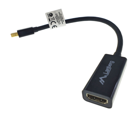 Adaptor Lanberg 40868, DisplayPort mini tata la HDMI mama, lungime 20 cm , rezolutie maxima pana la 1920 x 1200 (1080p) la 60 Hz, negru [5]