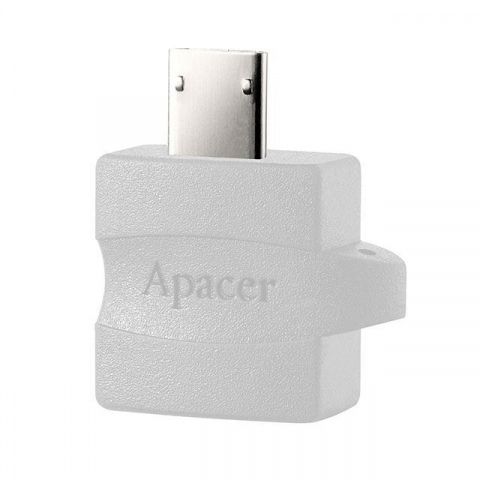 Adaptor OTG Apacer A610W,USB 2.0 la microUSB,pentru transfer de date,alb [1]