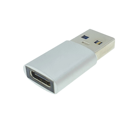 Adaptoare Type C - Adaptor OTG USB 3.1 tata la USB tip C mama, carcasa aluminiu, Data C 080, alimentare si transfer de date, gri