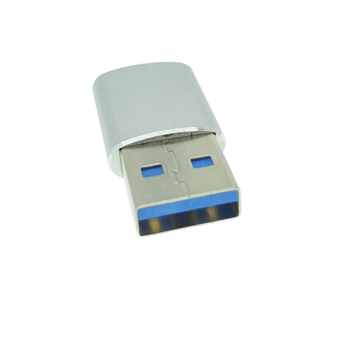 Adaptor OTG USB 3.1 tata la USB tip C mama, carcasa aluminiu, Data C 080, alimentare si transfer de date, gri [14]