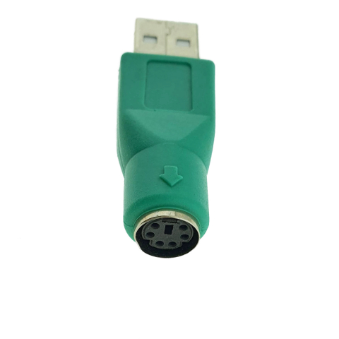 Adaptoare USB 2.0 - Adaptor PS2 mama la USB tip A tata, pentru tastatura/mouse, verde
