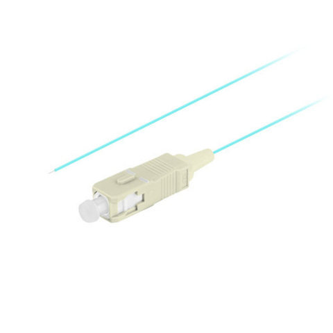 Adaptor retea fibra optica coada/Pigtail cu conector SC/UPC, lungime 2m, Lanberg 43355, Easy Strip MM OM3, turcoaz [1]