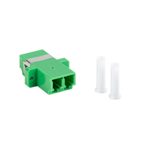 Adaptoare priza retea - Adaptor retea fibra optica cu conectori LC/APC, Lanberg 43373, SM, DUPLEX, verde