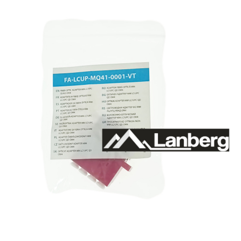 Adaptor retea fibra optica cu conectori LC/UPC, Lanberg 43378, MM QUAD OM4, violet [4]