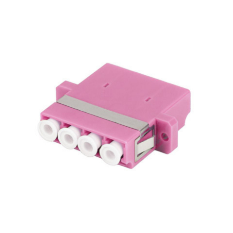Adaptor retea fibra optica cu conectori LC/UPC, Lanberg 43378, MM QUAD OM4, violet [1]