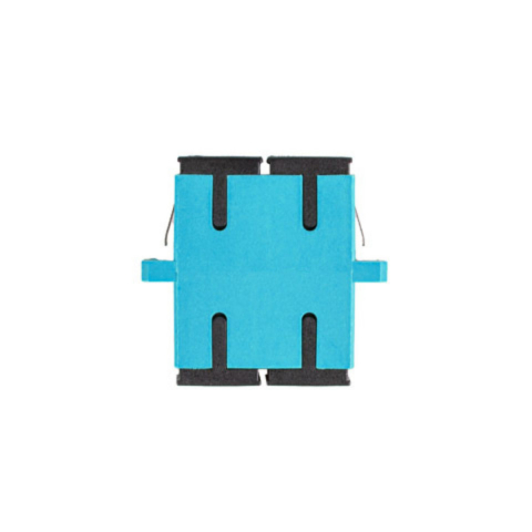 Adaptor retea fibra optica cu conectori SC/UPC, Lanberg 43372, MM DUPLEX OM3, turcoaz [3]