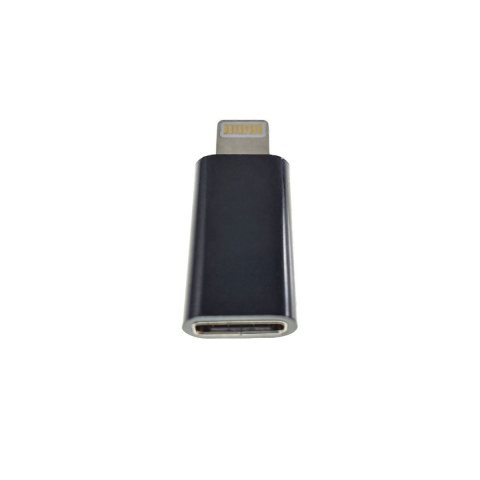 Adaptor USB Tip C mama la 8-pin tata, Gembird, pentru iPhone si dispozitive Apple, negru [1]
