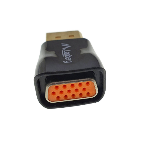 Adaptor video Lanberg 40863, cu conector VGA 15-pin mama la DisplayPort v.1.1 tata, Full HD 1080p la 60Hz, negru [5]