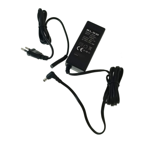 Alimentator de 12V-3A, 36W, cu mufa jack 2.1x5.5mm la 90 grade, cabluri alimentare de 1.5m si 1m, Blow 08113, negru [1]