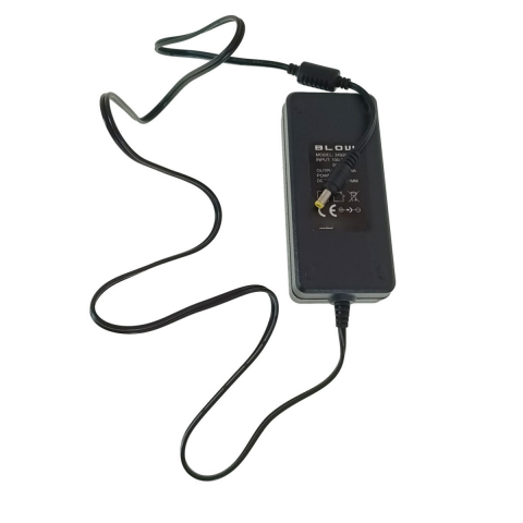Alimentator de 12V-5A, 60W, cu mufa jack 2.1x5.5mm, cabluri alimentare de 1.2m si 1m, Blow 08112, negru [1]