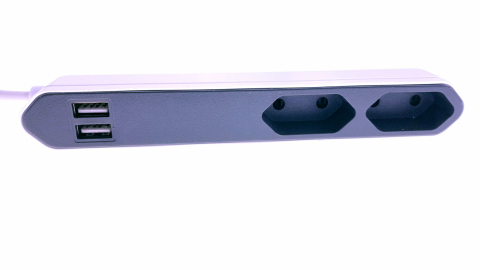 Prelungitoare priza - Allocacoc-Prelungitor 2 prize EU+2 USB, 2.1A, 1.5m
