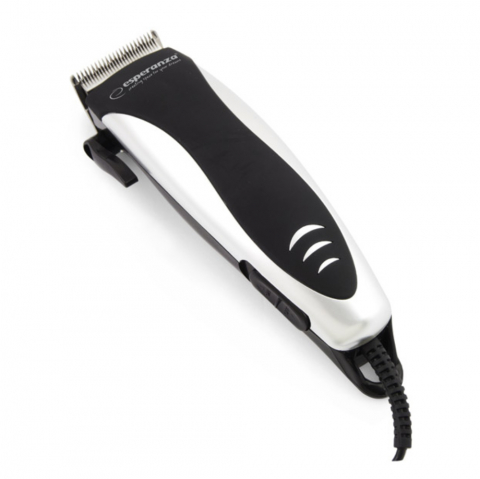 Aparat de tuns parul si barba, Esperanza Gallant, precizie de la 1.2 la 12 mm, 10W, 4 accesorii, negru argintiu [4]