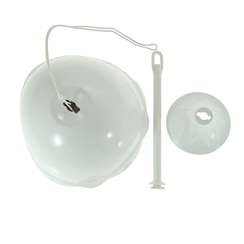 Aplica de tavan cu dulie tip E27 ceramica, cupola de 16cm, 220V, FS-40378, alba [3]