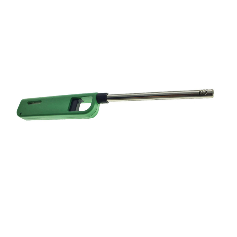 Aprinzator cu gaz, cu buton reglare flacara si sistem de blocare, reancarcabil, 268x35x16mm, verde [1]