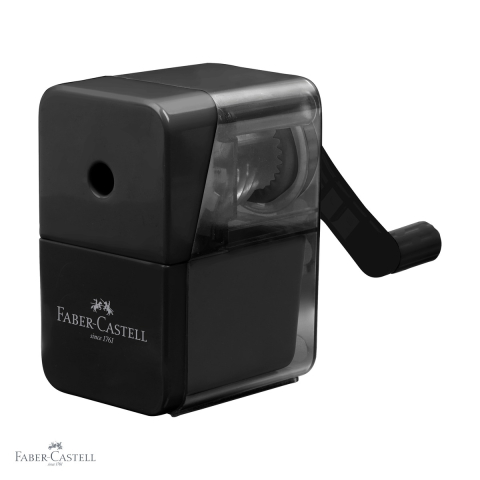Birotica papetarie - Ascutitoare fixa de birou Faber-Castell, lama otel, negra, pentru creioane pana la 8,4 mm