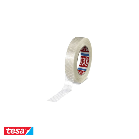 Bricolaj - Banda adeziva bidirectionala cu insertie Tesa 4591, rezistenta la tractiune, pentru ambalare si paletizare, 50m x 25mm