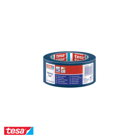 Bricolaj - Banda adeziva de marcare albastra Tesa, PVC plastifiat, adeziv cauciuc natural, 33m x 50mm