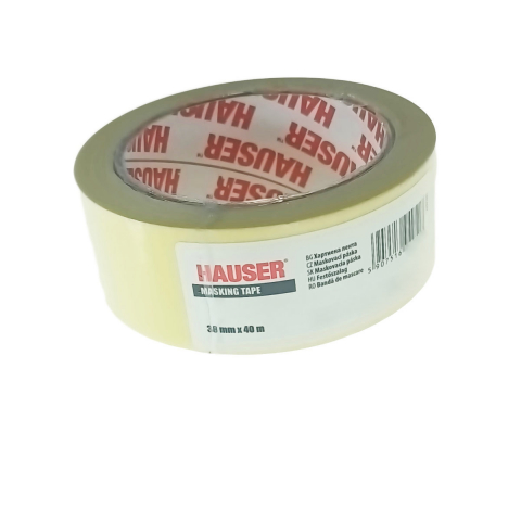 Adezivi - Banda adeziva de mascare, 38mm latime x 40m lungime, Hauser 94951, alba