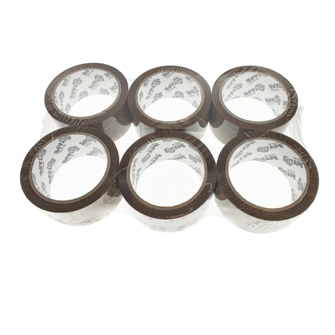 Banda adeziva tip scotch, 48 mm x 66 m, silentioasa, Be Tape Silent, solvent, maro mat [3]