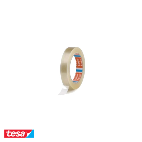 Bricolaj - Banda adeziva transparenta Tesa, adeziv cauciuc sintetic, 66m x 25mm, pentru sigilare manuala si automata cutii carton