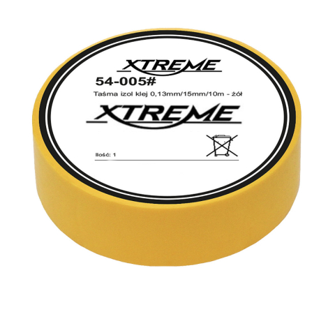 Benzi adezive - Banda izolatoare adeziva, XTREME 07055, 0.13mmx15mm, 10m lungime, PVC, galbena