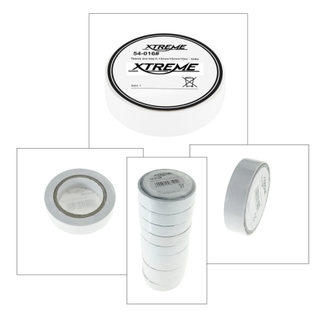 Banda izolatoare adeziva, XTREME 08192, 0.13mmx15mm, 10m lungime, PVC, alba [2]