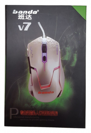 BANDA - Mouse USB [ V7-G ] GAMING - GOLD - LED /3200DPI [1]