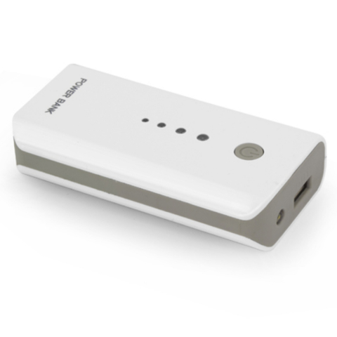 Baterii Power Bank - Baterie externa, Esperanza Electron EMP104WE, 5200mAh, lanterna integrata, port-uri 1 x USB Tip A si 1 x MicroUSB DC, cablu alimentare inclus, alb cu gri