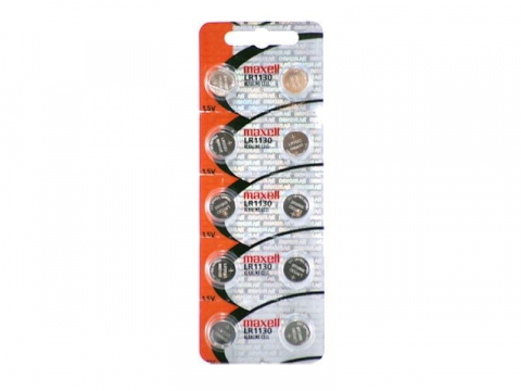 Baterii alcaline Maxell tip buton,LR1130,AG10, 10 bucati/blister,(pret/set) [6]
