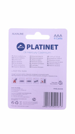 Baterii alcaline PRO LR03 Platinet tip AAA, 4 bucati/blister (pret/set) [2]