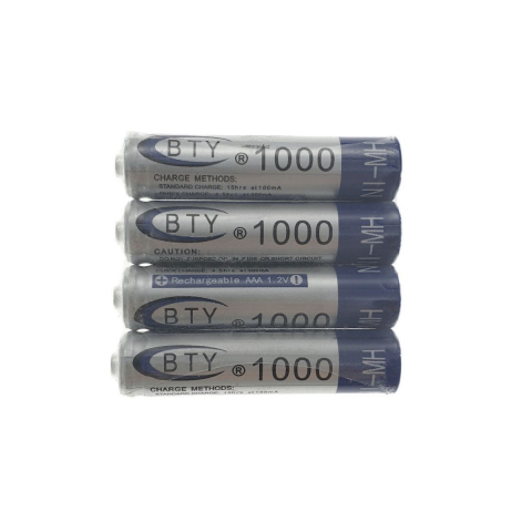 Baterii reancarcabile BTY AAA R03, 1.2V, 1000mAh Ni-MH,set 4 bucati (pret/set) [9]