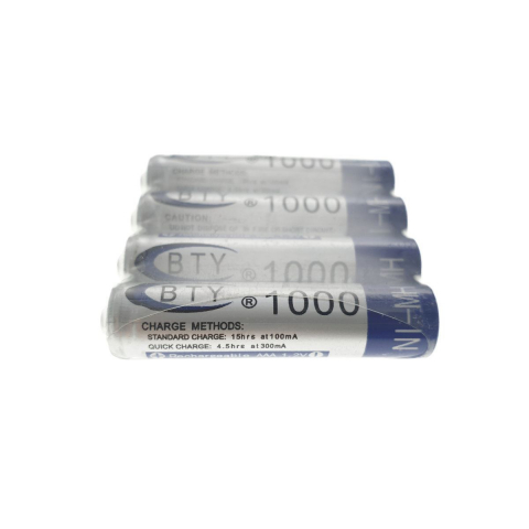 Baterii reancarcabile BTY AAA R03, 1.2V, 1000mAh Ni-MH,set 4 bucati (pret/set) [7]