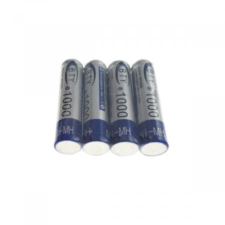 Baterii reancarcabile BTY AAA R03, 1.2V, 1000mAh Ni-MH,set 4 bucati (pret/set) [3]