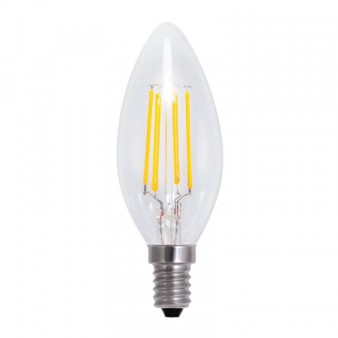 Bec Led Omega 43552 bulb Filament,2800K E14 4W,400lm,lumina calda,tip lumanare [2]