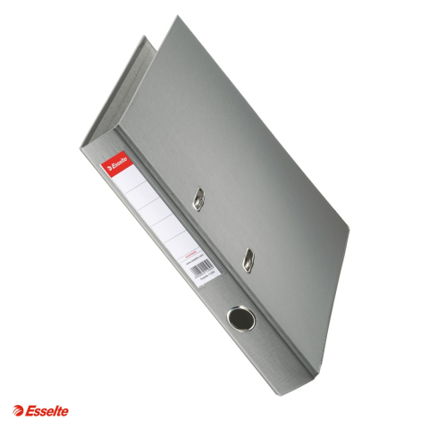 Bibliorafturi - Biblioraft Esselte Economy, PP, A4, 50 mm, capacitate 350 coli (80 g/mp), gri