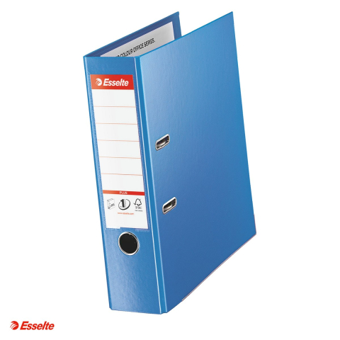 Bibliorafturi - Biblioraft Esselte No.1 Power Jumbo Plus VIVIDA, PP/PP, 80 mm, capacitate 600 coli (80 g/mp), albastru