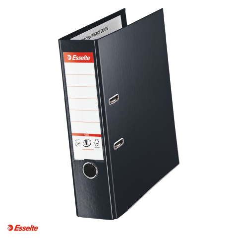 Bibliorafturi - Biblioraft Esselte No.1 Power Jumbo Plus VIVIDA, PP/PP, 80 mm, capacitate 600 coli (80 g/mp), negru