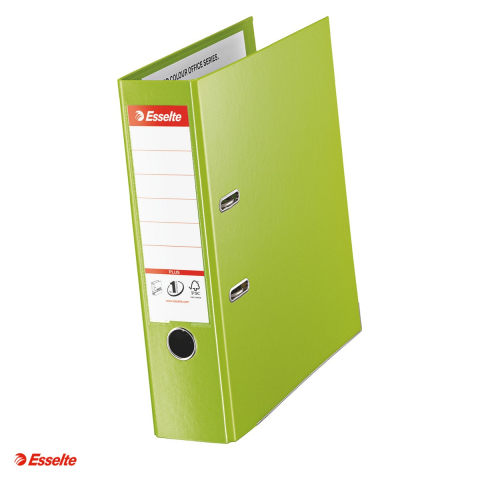 Bibliorafturi - Biblioraft Esselte No.1 Power Jumbo Plus VIVIDA, PP/PP, 80 mm, capacitate 600 coli (80 g/mp), verde