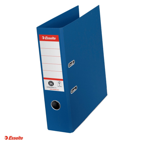 Bibliorafturi - Biblioraft Esselte No.1 Power Recycled, carton, A4, 75 mm, capacitate 500 coli (80 g/mp), albastru